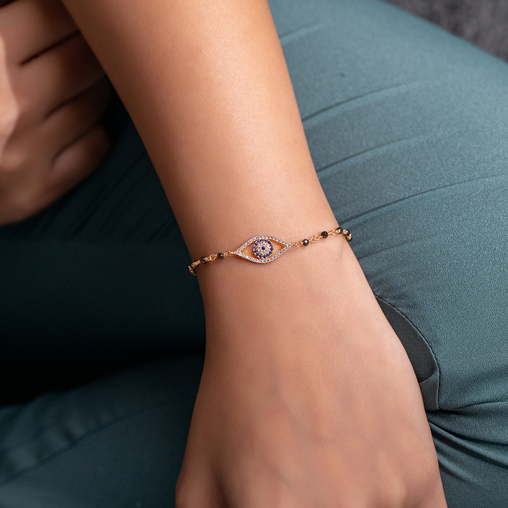 Evil Eye Mangalsutra Bracelet
